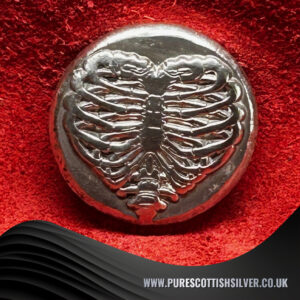 1 Troy Oz Silver Round, Heart Ribs Design, Heirloom-Quality Collectible, Ideal Gift for Pirate Enthusiasts (Copy)