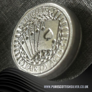 2 Troy oz Solid Silver Round, Royal Flush Design, Collector’s Item, Perfect Gift for Card Enthusiasts