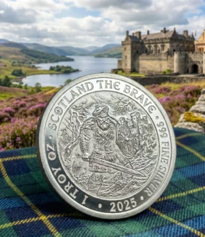 Scotland the Brave 1oz .999 Fine Silver Coin