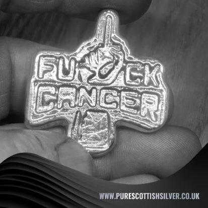 Fuck Cancer – 2 Troy oz Solid Silver Fuck Cancer Bar – Powerful Statement Piece for Encouragement and Strength – Ideal for Cancer Fighters, Survivors & Supporters Gift 4