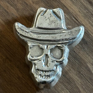 Silver Cowboy Skull – 2 Troy oz