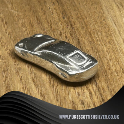 Pourche 999 – Luxury Solid Silver Sports Car, 2 Troy Oz, Hand Poured Precision, Ideal Gift for Car Enthusiasts 3