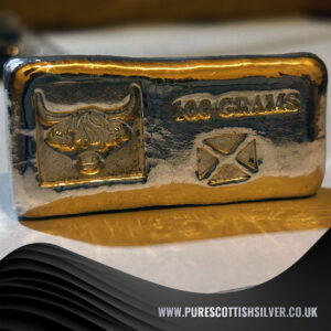 100g Highland Cow Bar, Investment Silver, Memorable Gift for Bullion Enthusiasts