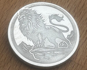 Solid Silver Lion Coin