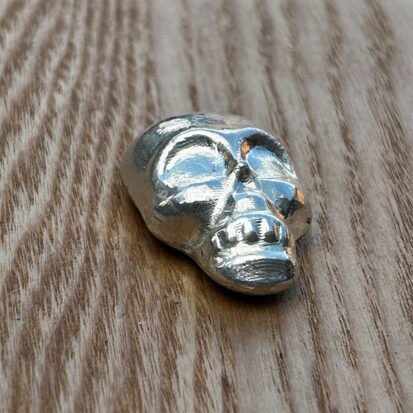 70g  Solid Silver Skull - Bullion Silver - Image 3