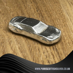 Nissan Silvera – Hand Poured Solid Silver Sports Car 2 oz, Detailed Craftsmanship, Collector’s Showpiece, Great Gift for Him