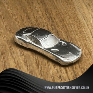 S Type – Hand Poured Solid Silver Sports Car 2 Oz, Detailed Collectible Model, Exquisite Gift for Car Lovers