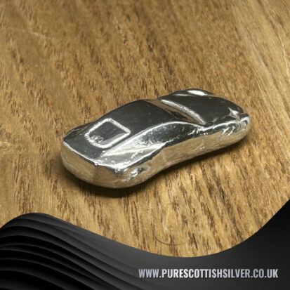 Pourche 999 – Luxury Solid Silver Sports Car, 2 Troy Oz, Hand Poured Precision, Ideal Gift for Car Enthusiasts 2