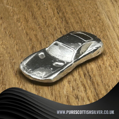S Type – Hand Poured Solid Silver Sports Car 2 Oz, Detailed Collectible Model, Exquisite Gift for Car Lovers 3