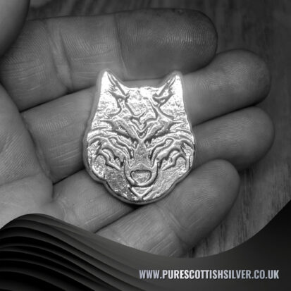 50g Solid Silver Wolf Bar – 999 Fine Silver from Scotland – Great Addition to Collection – Perfect Gift for Silver Lovers 5