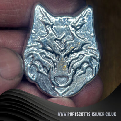 50g Solid Silver Wolf Bar – 999 Fine Silver from Scotland – Great Addition to Collection – Perfect Gift for Silver Lovers 3