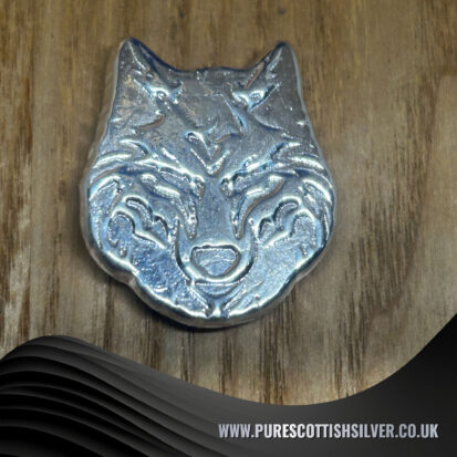 50g Solid Silver Wolf Bar – 999 Fine Silver from Scotland – Great Addition to Collection – Perfect Gift for Silver Lovers 2