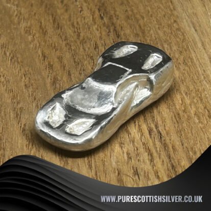 LamPourgini – Solid Silver Sports Car, 2 oz Hand-Poured Collectible, Perfect Display Model, Stunning Collector’s Gift 4