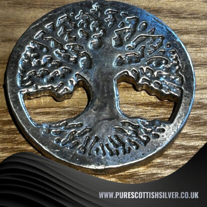 Solid Silver Round Tree of Life Round- 65 Grams 5