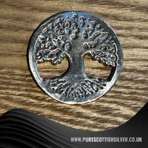 Solid Silver Round Tree of Life Round- 65 Grams