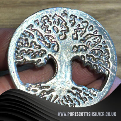 Solid Silver Round Tree of Life Round- 65 Grams 2