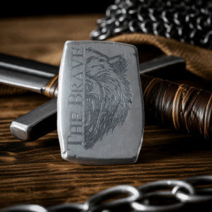 The Brave 1oz 999fs solid silver bar.