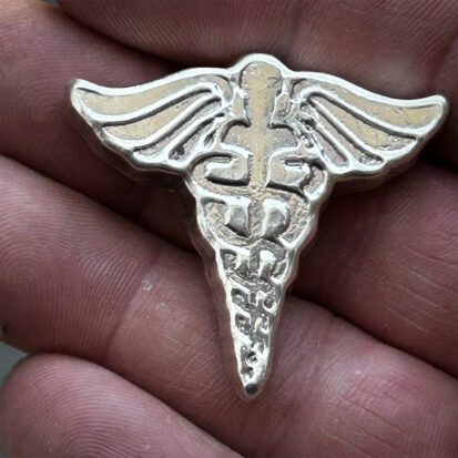 The Caduceus – Solid Silver 50 Grams 2