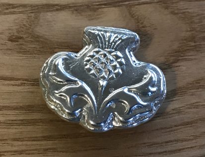2 oz Hand poured Silver Thistle 4