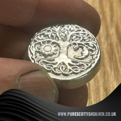 1oz Solid Silver Round – Tree of Life Sun & Moon Embossed Collectible, Spiritual Meditation Token, Unique Gift for Silver Enthusiasts 2