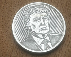 1oz Trump Round, 999fs Silver,  Handmade Solid Silver Keepsake, Unique Gift for Fans of America and Collectibles.