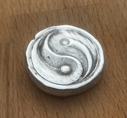 Yin Yang Solid Silver 2oz Round - Image 3