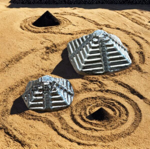 1 or 2 ozt  Pyramid Solid Silver - Handcrafted - Inca Inspired Design - Eye-Catching Tabletop Decor - Ideal for Silver Collectors Gift