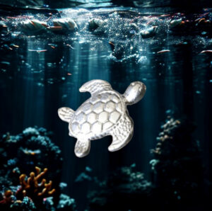 1oz Silver Turtle Hand Poured