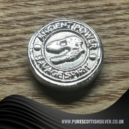1oz Solid Silver T-Rex Skull Round – Exquisite Detail, Investment Piece, Great for Dinosaur Lovers & Silver Collectors 3