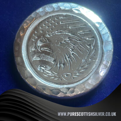 2 Troy Oz Fine 999 Silver Round – American Eagle Design, Handcrafted in Scotland, Ideal for Gifts, Special Keepsake for Collectors 2