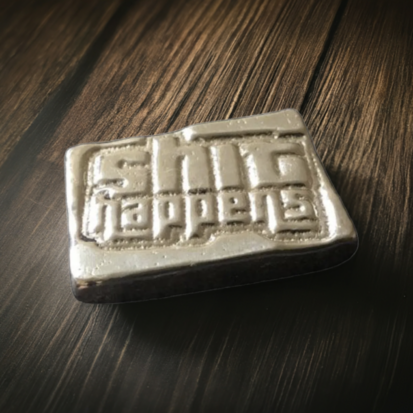 Shit Happens 2oz bullion bar - Image 2