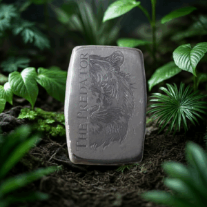The Predator 1oz solid silver bar.