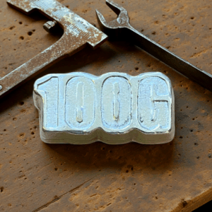 100 grams Shaped Solid Silver Bar – High-Purity .999fs Hand Poured in Scotland