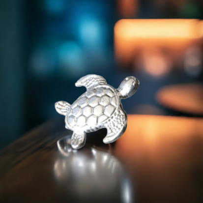 1oz Silver Turtle Hand Poured - Image 5