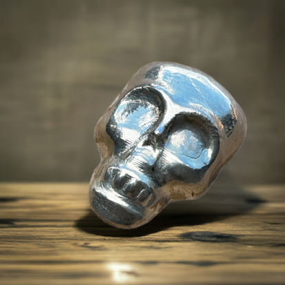70g  Solid Silver Skull - Bullion Silver