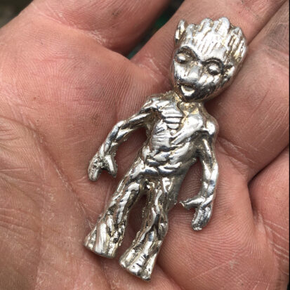 33g Hand poured mini Groot figure. 4