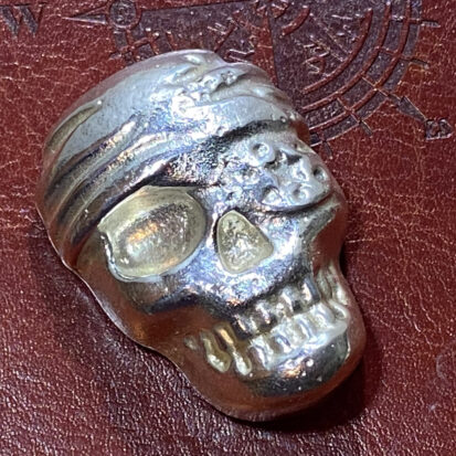 100g Solid Silver Pirate Skull 2