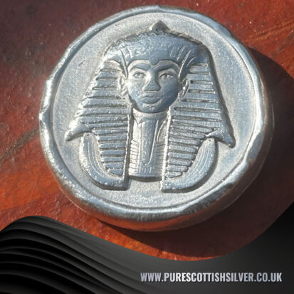 2 Troy oz solid silver round, Pharaoh Stamped, Collectible Coin, Unique Historical Gift 3