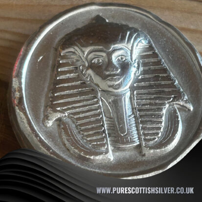 2 Troy oz solid silver round, Pharaoh Stamped, Collectible Coin, Unique Historical Gift 2