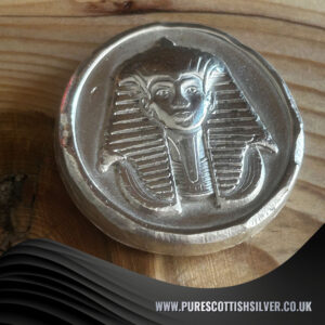 2 Troy oz solid silver round, Pharaoh Stamped, Collectible Coin, Unique Historical Gift