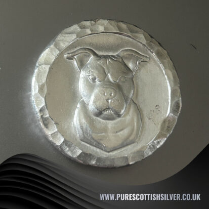 2 Troy Oz Silver Round, Custom Hand poured Pitbull Round, Great for Collectors or Dog Lovers, Crafted in Scotland 5