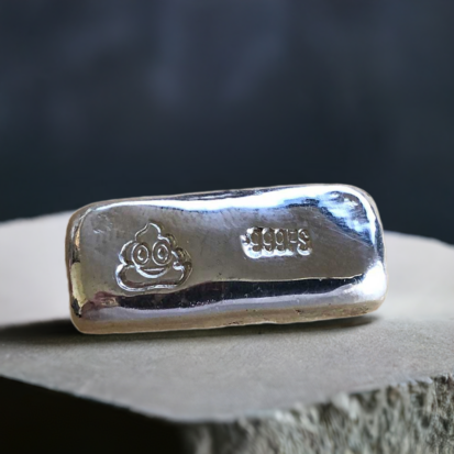 Poo Emoji 1 Troy Oz Silver bar - Image 8