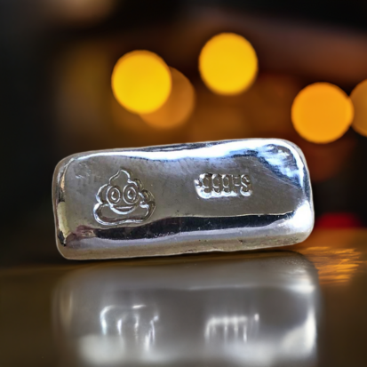 Poo Emoji 1 Troy Oz Silver bar - Image 12