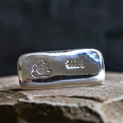 Poo Emoji 1 Troy Oz Silver bar - Image 2