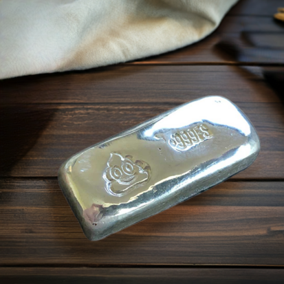 Poo Emoji 1 Troy Oz Silver bar - Image 7