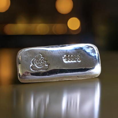 Poo Emoji 1 Troy Oz Silver bar - Image 9