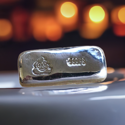 Poo Emoji 1 Troy Oz Silver bar - Image 4