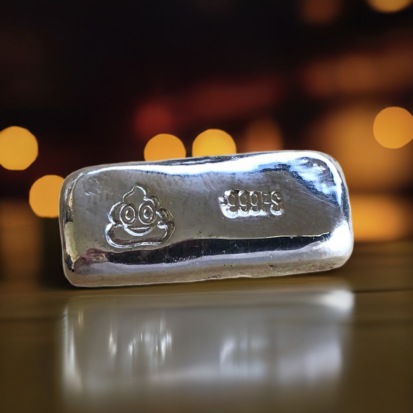 Poo Emoji 1 Troy Oz Silver bar - Image 15