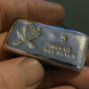 3ozt Silver Pirate Bar - Hand Poured - Image 2