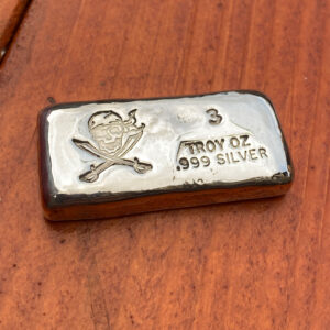 3ozt Silver Pirate Bar – Hand Poured